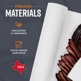 White Kraft Butcher Paper Roll - 18'' x 150' - Versatile & Durable - Ideal for Packaging, Grilling, Smoking Meat and BBQ - Unwaxed & Uncoated Butcher Paper for Sublimation - Made in USA