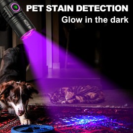 ULTRAFIRE UV 395nm Flashlight - USB Rechargeable, Powerful Ultraviolet LED Black Light with Clip, Ideal for Resin Curing/Scorpion Detection/Fluorescent Discovery/Pet Urine Disclosure - Pack of 2