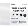 White Shimmer Cardstock Paper, 25 Sheets 250gsm/92Ib Pearlescent Paper for