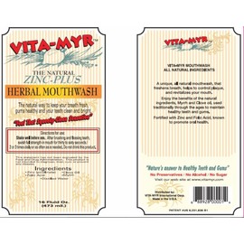 2 Pack Natural Mouthwash - Effective Herbal 16 oz Vegan, Gluten-Free, Organic and Safe! No Alcohol! Great Taste!