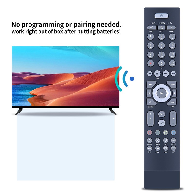Replace Remote Control Fit for TechniSat 2530401010102 DIGIPLUS UHD S