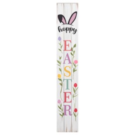 8"x48" Easter Welcome Sign for Front Door, Happy Easter Sign for Front Porch Decorations for Outdoors, PVC Sign (Design 8)