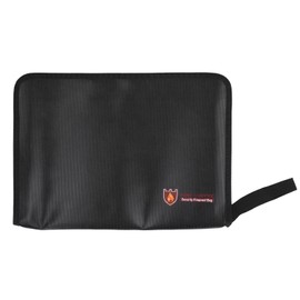 Fireproof File Folder Large Capacity 13 Layers Transparent Plastic Inner Pages Waterproof Document Holder for Office School