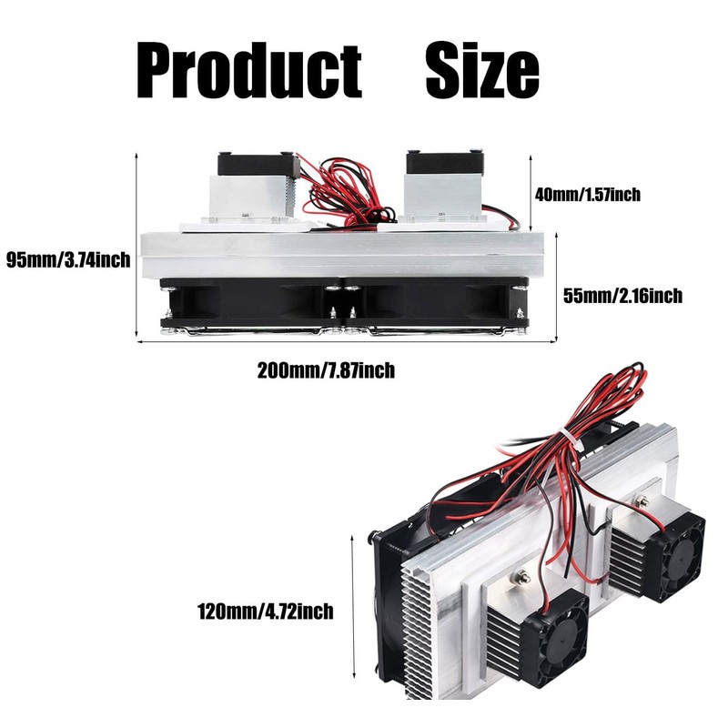 Yrhrol Mini Air Conditioner DC 12V DIY Thermoelectric Peltier Refrigeration