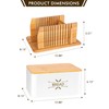 Candco 3 in 1 Bread Box with Bamboo Bread Slicer,
