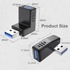 SELIACR USB to USB Angle Adapter (Pack of 4), 3.0USB