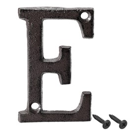 sourcing map House Letter, 3 Inch Cast Iron Letter E for Home Hotel Mailbox Address Sign