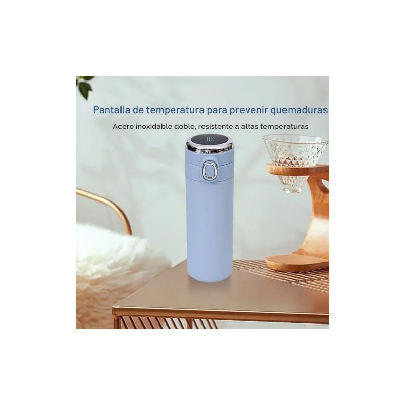Termo Inteligente, Botella Deportiva de Acero Inoxidable, Aislamiento al Vacío,
