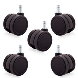 ENJOY 6506BUB-23 Caster Wheel Diameter 2.6 inches (65 mm) [Urethane Casters for Ergo-Human Pro Chairs] Durable Urethane Won't Peel Off Silent, Smooth, Scratch-Resistant, Office Chair Replacement,