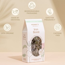 Iron Boost - Organic Herbal Tea | 45g Loose Leaf | Organic Nettle & Rosehip | Caffeine Free | Made By Midwives