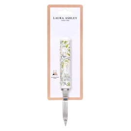 Laura Ashley Stainless Steel Fruit and Vegetable Peeler with Ergonomic Ceramic Handle - Ultra-Sharp Blade, Rust Resistant and Dishwasher Safe Potato Peeler for Effortless Peeling - Sage Parterre