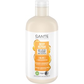 SANTE Naturkosmetik Deep Repair Anti Split Ends Care Treatment Olive + Pea Protein, Vegan Hair Treatment without Rinsing, Repairs Damaged Hair, for Smooth and Strengthened Hair, 200 ml