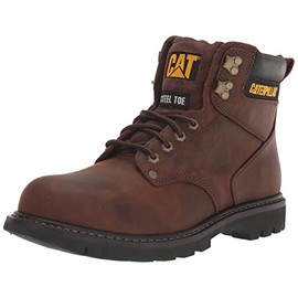 Cat Footwear Men's Second Shift Steel Toe Work Boot, Dark Brown, 12 Wide