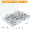 Noqlyur 100-Pack Heavy-Duty Tacks and Push Pins – Clear Flat-Head