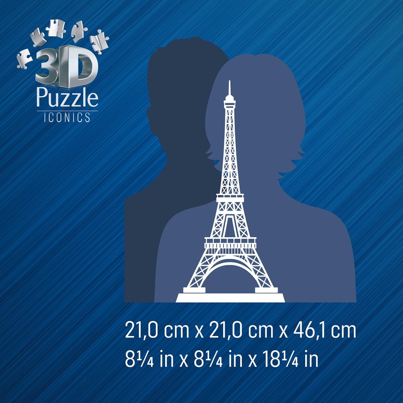 3D Puzzle Iconics: Eiffel Tower with Light