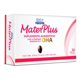 Multivitamínico con Dha Nestlé MaterPlus Caja con 30 Cápsulas