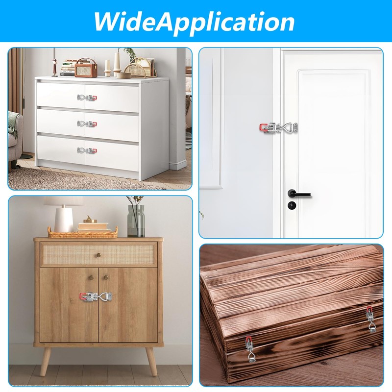 6 Pcs Toggle Clamp Latch, Metal Toggle Latch, Adjustable Toggle