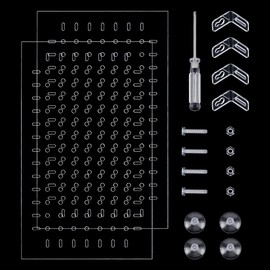WADORN Acryl Aquarium Trennwand Set, 30x18cm Transparenter Aquarium Trennwand Spleißbar Flexibel Einstellbar Fischtank Trennset Mit Saugnäpfen Für 4 Gallonen Trennzubehör Aller Art