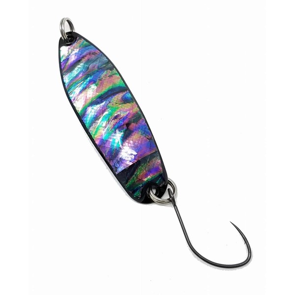 Anglers System BUX Bucks Lure Spoon [Limited Color] 0.2 oz (6.5 g) Shell Black