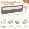 Costway 71" Foldable Adjustable Extra Long Bed Rail Guard Bed