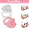 Lunhoo 200 Pcs Glue Rings for Eyelash Extension, Disposable Heart-
