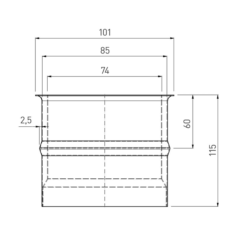 RAIK 8011001 Pellet Pipe/Stove Pipe 80 mm Double Wall Lining