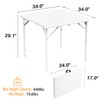 Allpop 34'' Square Folding Table, Portable Plastic Fold in Half