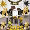 2025 Graduation Decorations Black and Gold, Graduation Decorations Class of