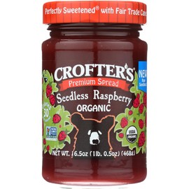 Crofter's Organic, Organic Premium Spread, Seedless Raspberry, 16.5 oz (Pack of 2)