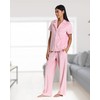 bebe Soft Velour Pink Pajamas for Women, Pink Velour Lounge