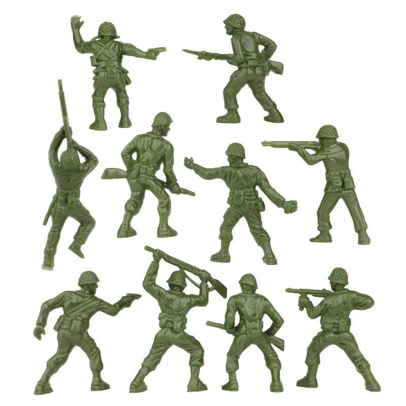 BMC Classic OD Green Plastic Army Men - 40pc WW2