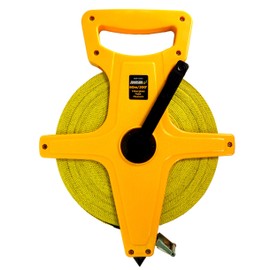 Johnson Level & Tool 1829-0200 Metric/Inch Fiberglass Long Tape, 200', Yellow, 1 Tape