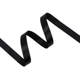 Kryvus Black Satin Ribbon, 10mm x 22M Single Face Black Ribbon, Solid Color Satin Ribbon Perfect for Gift Wrapping, Crafts, Bow Making, Sewing and Wedding Decorations