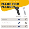 1/2" x 3”, 25-Piece Black Lag Bolts, Rustproof 4-Layer Ceramic