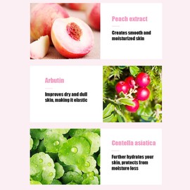 VENZEN Body Lotion Peach Extract Hexapeptide Hydration Centella Asiatica Moisturizing Skin 250g / 8.82oz