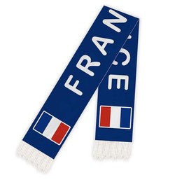 5 FT France Scarf,60 inch French National Flag Decor,Double Side Digital Printed 75D Polyester Banner