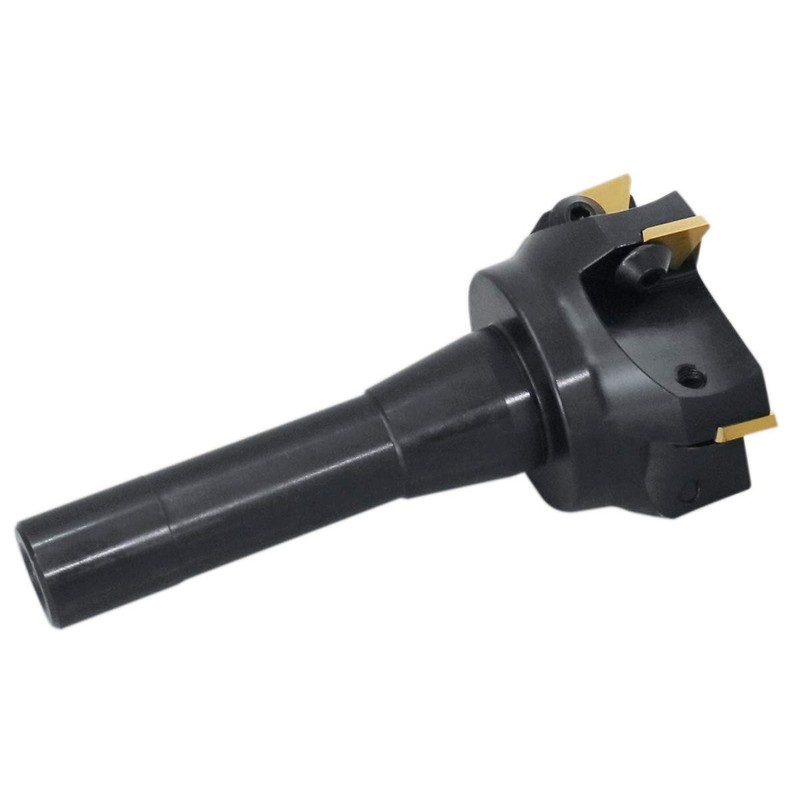 Accusize Industrial Tools 3'' Carbide Indexable End Mill, R8 Shank,