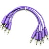 Synthrotek Eurorack Patch Cables 6" (15cm) Purple, 5-Pack 3.5mm 1/8