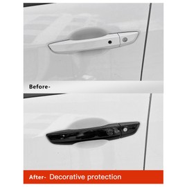 YINGTUU for Honda Civic Accessories 10th Gen 2016-2021 Door Handle Cover Exterior Trims Protection with Smart Auto Lock Holes Glossy Black