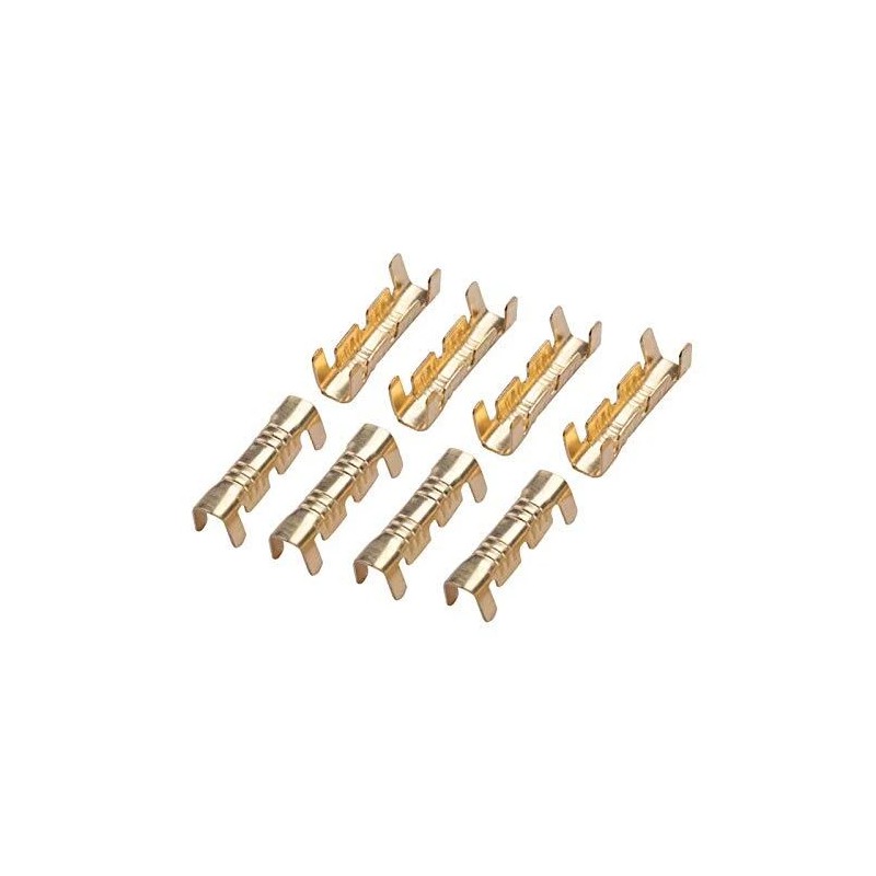 Suzoye 100 Pieces U Shape Copper Ring Terminals Crimp Wire