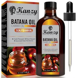 Kanzy Batana Oil 120ml, Pure Natural Hair Oil Deep Moisturizing Oil for Dry, Damaged Hair - Nourishes, Strengthens, and Softens - Suitable for All Hair Types
