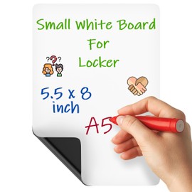 Locker Dry Erase Board Magnetic A5-5.5x8 Locker Whiteboard Magnetic 5x7 Dry Erase Board for Locker Magnet White Boards for Lockers Small Magnetic Whiteboard for Locker 5x7 Mini Whiteboard for Locker