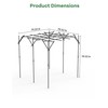 GarveeHome Supersize Flattop Garden Arch for Wedding - 79.53" L