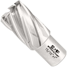 S&F STEAD & FAST Annular Cutter, 15/16" Cutting Diameter x 1" Depth of Cut for Magnetic Drill Press, Drill Bit Cutter, Mag Drill Bits with Pilot Pin