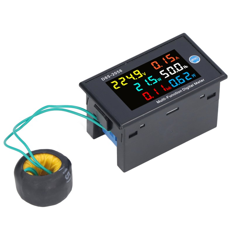 Power Monitor Single Phase LCD Digital Display Voltage Current Meter