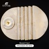 Evevda Gold Vinyl Placemats Set of 6 Flower Placemats Round