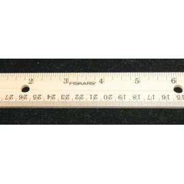Fiskars - Wooden Ruler - 12 Inch - Plastic Straight Edge - Inches & Centimeters