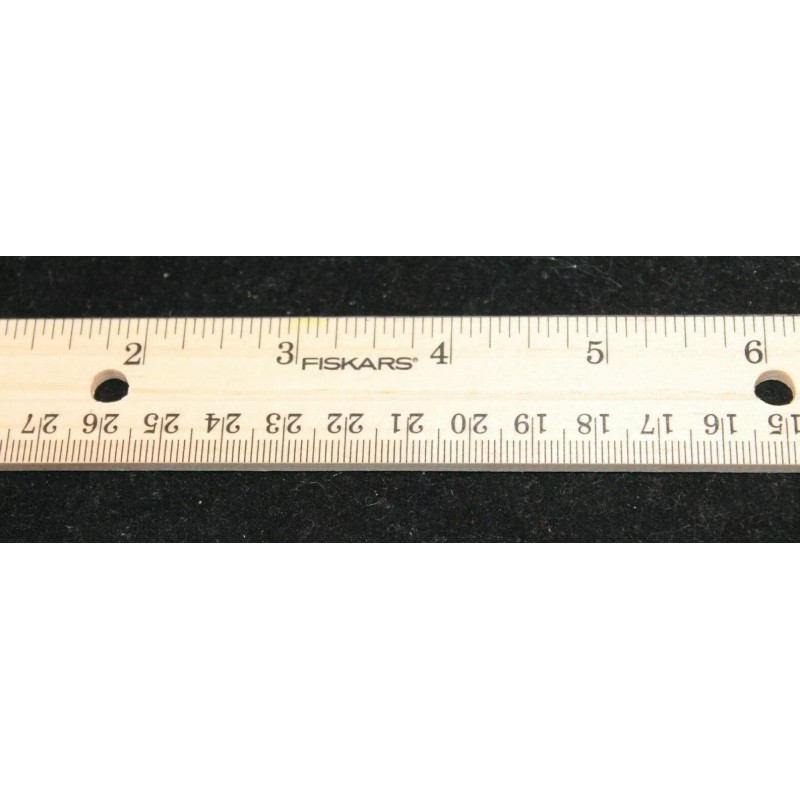 Fiskars - Wooden Ruler - 12 Inch - Plastic Straight