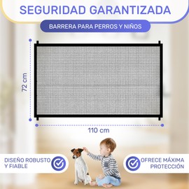 ROYKAL | Sicherheitsgitter Treppenschutz Schutzgitter Gittertür für Haustiere, 110 x 72 cm, Tür für Haustiere und Babys, Sicherheitsbarriere für Hunde und Kinder