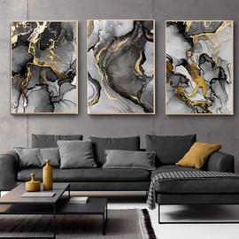 JNAOZI Islamic Pictures,Islamic Arabic Calligraphy Canvas Painting, Allah Islamic Quotes Poster Decoration,Bohemian Mural Abstract Pictures, No Frame (Poster-01,3Pcs-20x30cm)